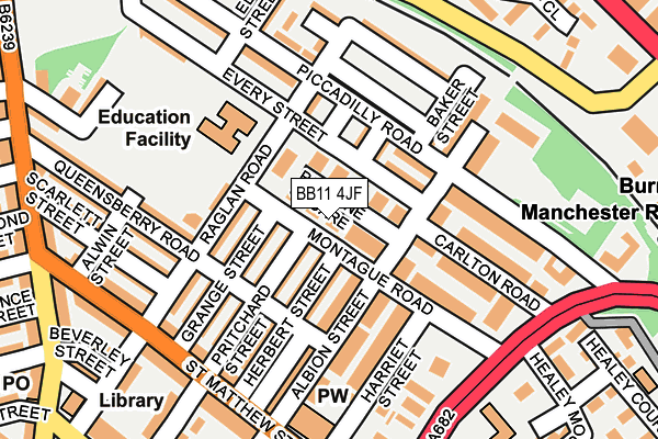 BB11 4JF map - OS OpenMap – Local (Ordnance Survey)