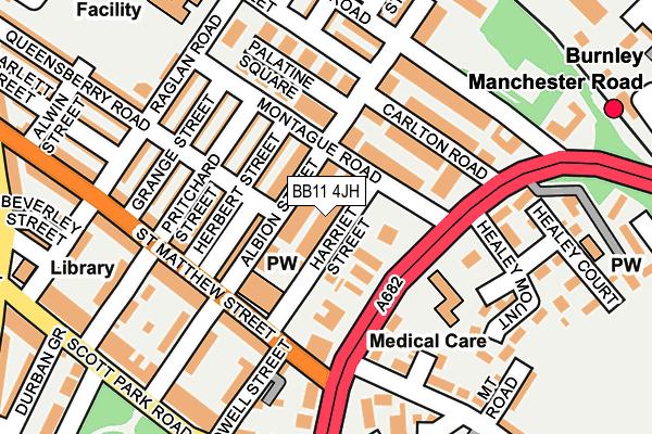 BB11 4JH map - OS OpenMap – Local (Ordnance Survey)