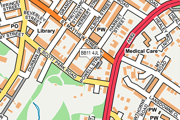 BB11 4JL map - OS OpenMap – Local (Ordnance Survey)