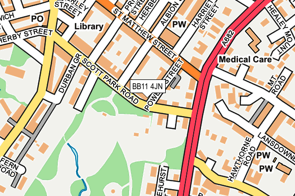 BB11 4JN map - OS OpenMap – Local (Ordnance Survey)
