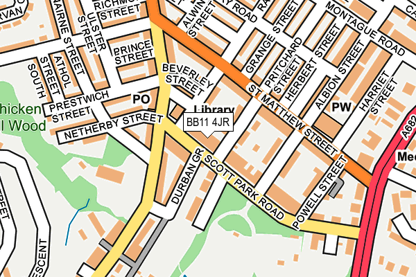 BB11 4JR map - OS OpenMap – Local (Ordnance Survey)