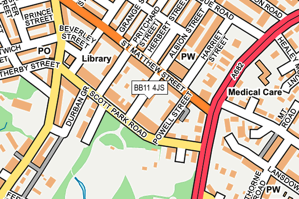 BB11 4JS map - OS OpenMap – Local (Ordnance Survey)
