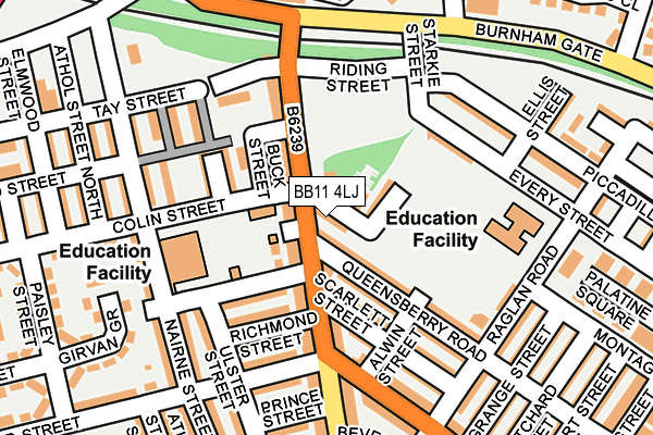 BB11 4LJ map - OS OpenMap – Local (Ordnance Survey)