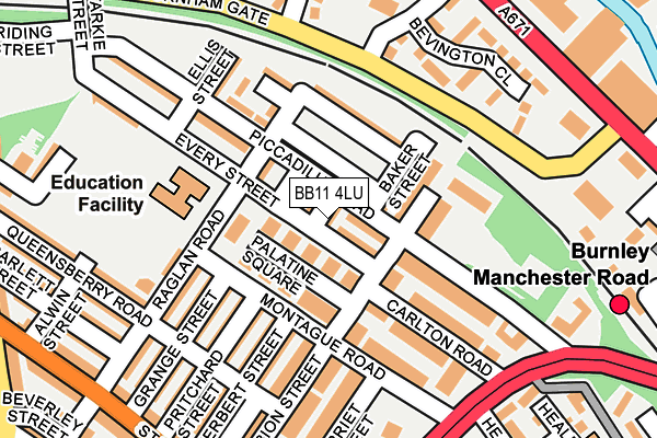 BB11 4LU map - OS OpenMap – Local (Ordnance Survey)