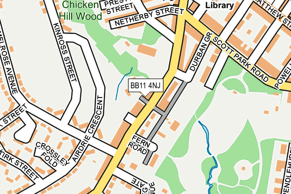 BB11 4NJ map - OS OpenMap – Local (Ordnance Survey)