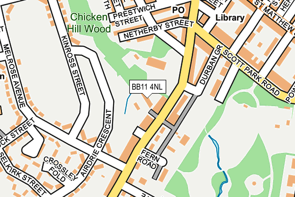 BB11 4NL map - OS OpenMap – Local (Ordnance Survey)