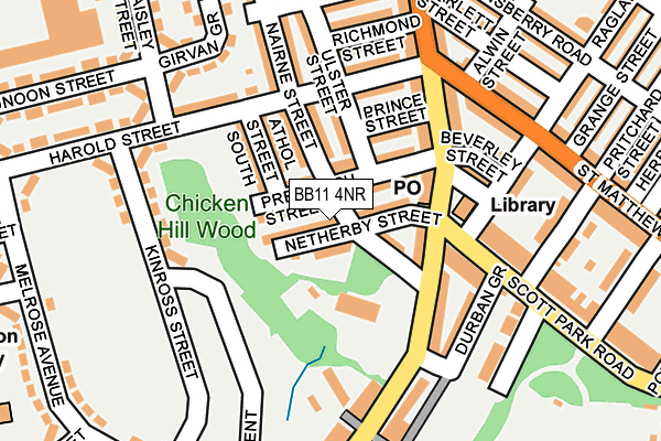 BB11 4NR map - OS OpenMap – Local (Ordnance Survey)