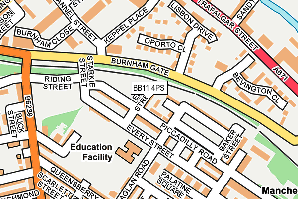 BB11 4PS map - OS OpenMap – Local (Ordnance Survey)