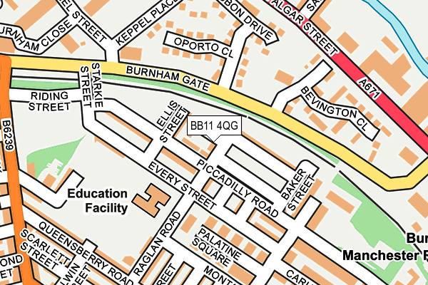 BB11 4QG map - OS OpenMap – Local (Ordnance Survey)