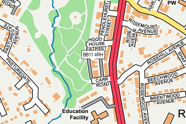 BB11 4RH map - OS OpenMap – Local (Ordnance Survey)