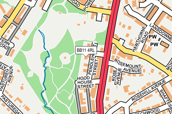 BB11 4RL map - OS OpenMap – Local (Ordnance Survey)