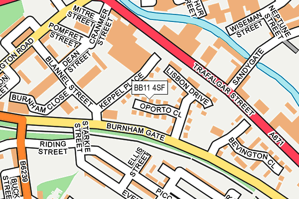 BB11 4SF map - OS OpenMap – Local (Ordnance Survey)