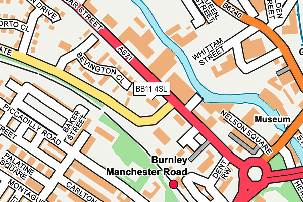 BB11 4SL map - OS OpenMap – Local (Ordnance Survey)