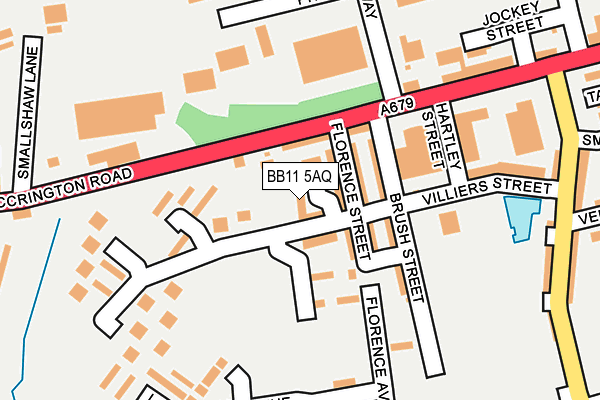 BB11 5AQ map - OS OpenMap – Local (Ordnance Survey)
