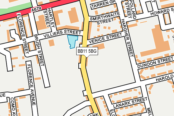 BB11 5BG map - OS OpenMap – Local (Ordnance Survey)