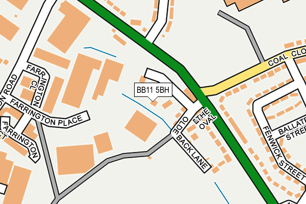 BB11 5BH map - OS OpenMap – Local (Ordnance Survey)