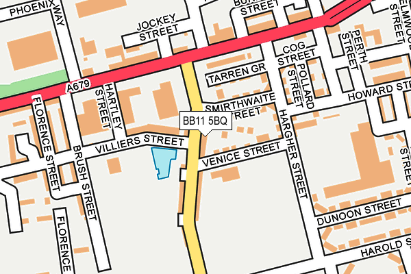 BB11 5BQ map - OS OpenMap – Local (Ordnance Survey)