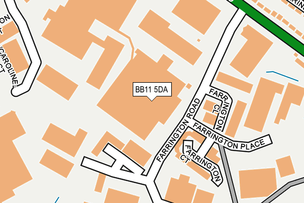 BB11 5DA map - OS OpenMap – Local (Ordnance Survey)