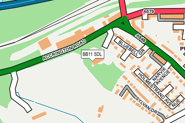 BB11 5DL map - OS OpenMap – Local (Ordnance Survey)