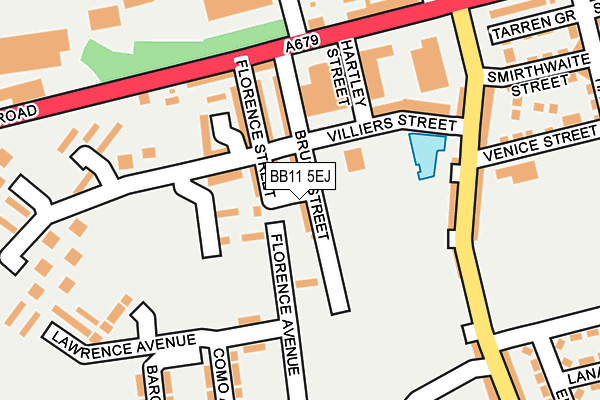 BB11 5EJ map - OS OpenMap – Local (Ordnance Survey)
