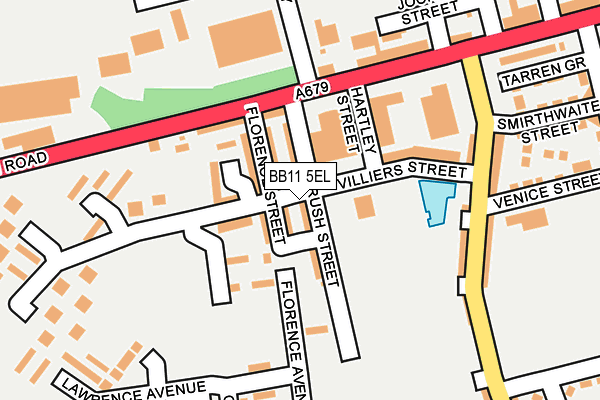 BB11 5EL map - OS OpenMap – Local (Ordnance Survey)