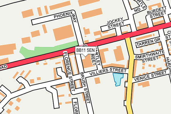 BB11 5EN map - OS OpenMap – Local (Ordnance Survey)