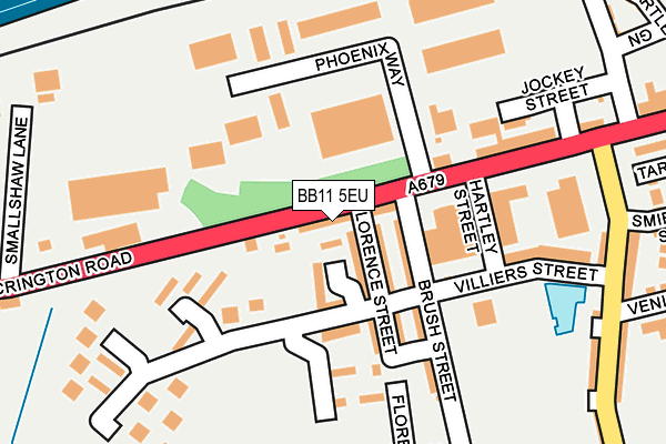 BB11 5EU map - OS OpenMap – Local (Ordnance Survey)