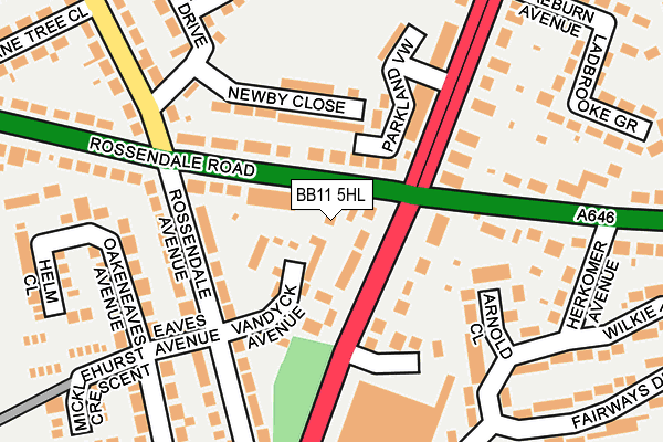 BB11 5HL map - OS OpenMap – Local (Ordnance Survey)