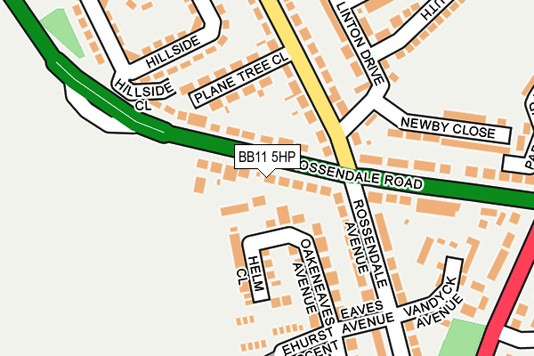 BB11 5HP map - OS OpenMap – Local (Ordnance Survey)