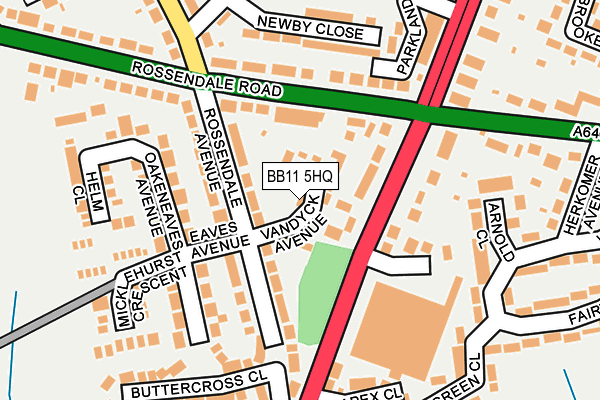 BB11 5HQ map - OS OpenMap – Local (Ordnance Survey)