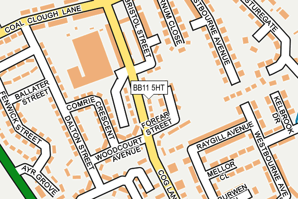 BB11 5HT map - OS OpenMap – Local (Ordnance Survey)