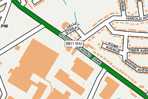 BB11 5HU map - OS OpenMap – Local (Ordnance Survey)