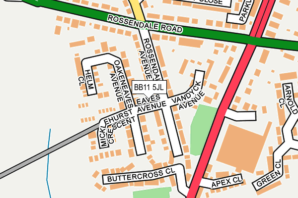 BB11 5JL map - OS OpenMap – Local (Ordnance Survey)