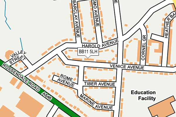BB11 5LH map - OS OpenMap – Local (Ordnance Survey)