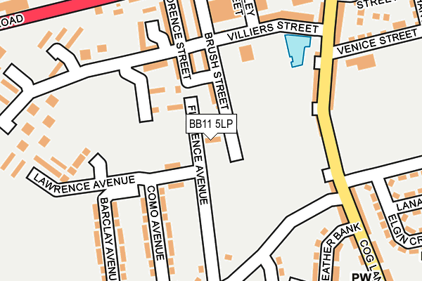 BB11 5LP map - OS OpenMap – Local (Ordnance Survey)