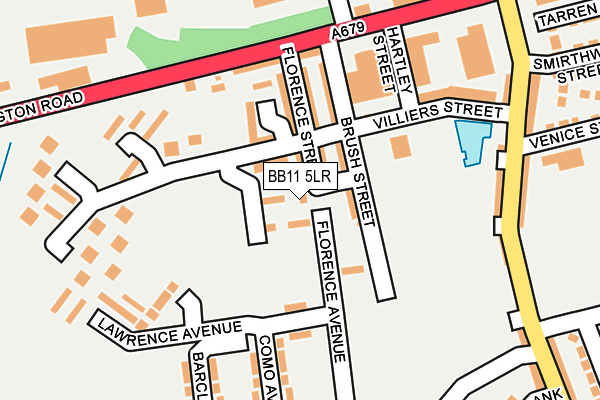 BB11 5LR map - OS OpenMap – Local (Ordnance Survey)