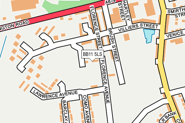 BB11 5LS map - OS OpenMap – Local (Ordnance Survey)