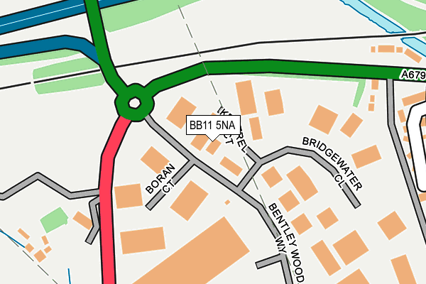 BB11 5NA map - OS OpenMap – Local (Ordnance Survey)