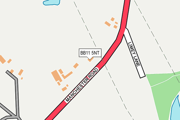 BB11 5NT map - OS OpenMap – Local (Ordnance Survey)