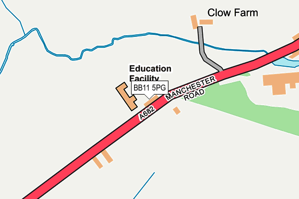 BB11 5PG map - OS OpenMap – Local (Ordnance Survey)