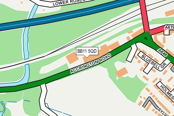 BB11 5QD map - OS OpenMap – Local (Ordnance Survey)