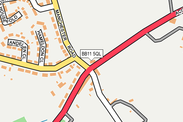 BB11 5QL map - OS OpenMap – Local (Ordnance Survey)