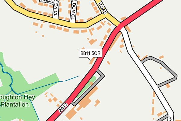 BB11 5QR map - OS OpenMap – Local (Ordnance Survey)