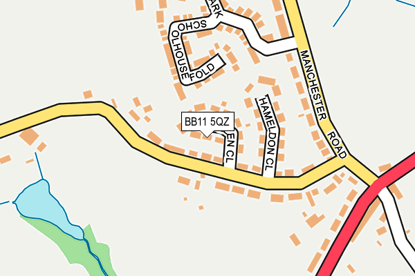 BB11 5QZ map - OS OpenMap – Local (Ordnance Survey)