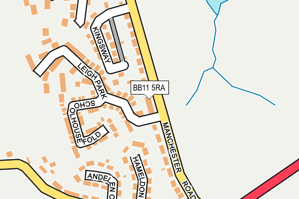 BB11 5RA map - OS OpenMap – Local (Ordnance Survey)
