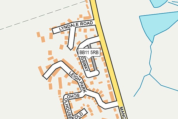 BB11 5RB map - OS OpenMap – Local (Ordnance Survey)