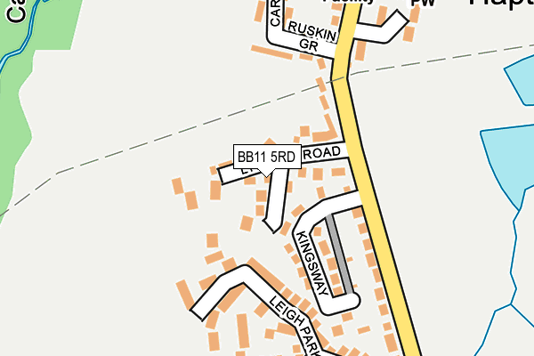BB11 5RD map - OS OpenMap – Local (Ordnance Survey)
