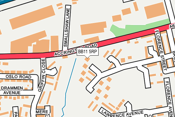 BB11 5RP map - OS OpenMap – Local (Ordnance Survey)