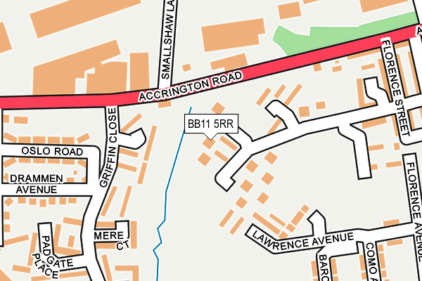 BB11 5RR map - OS OpenMap – Local (Ordnance Survey)