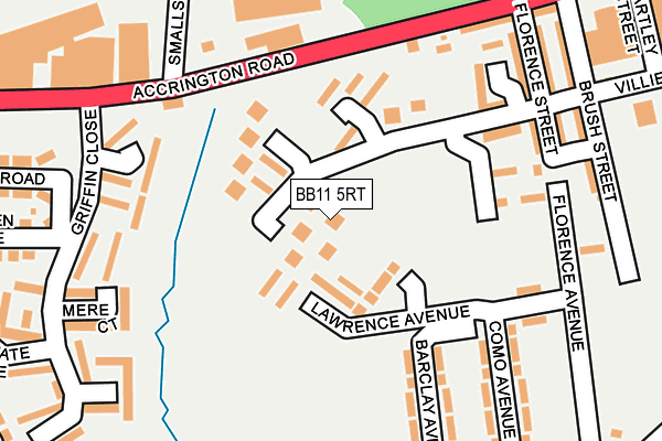 BB11 5RT map - OS OpenMap – Local (Ordnance Survey)